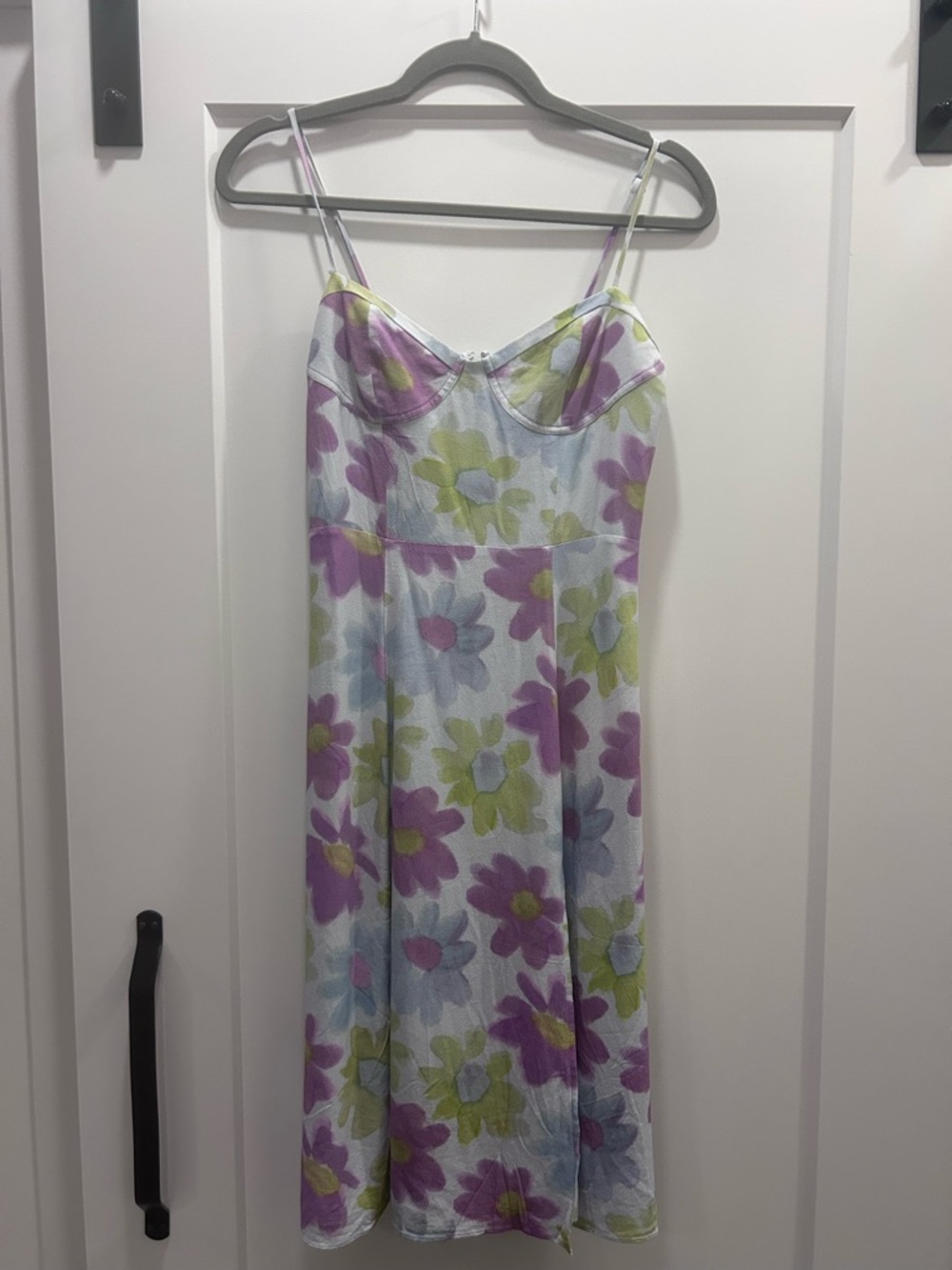 Aritzia Sunday Best Viola Midi Floral Pastel Dress in Lavender, Mint, Sky